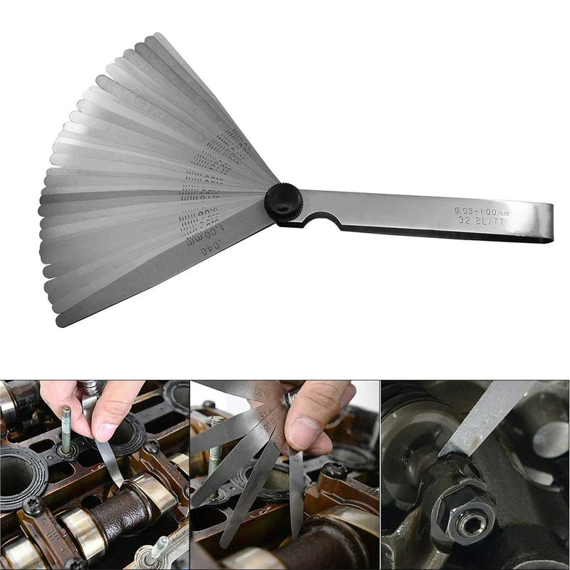 ATV Car UTV Motorcycles Feeler Gauge Measuring Tool 0.03-1.00mm
