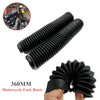360mm Black Motorcycle Scooter Front Fork Dust Covers