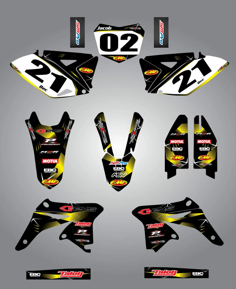 SUZUKI RMZ 250 Custom Graphic Kit - Barbed Style (2007-2009)