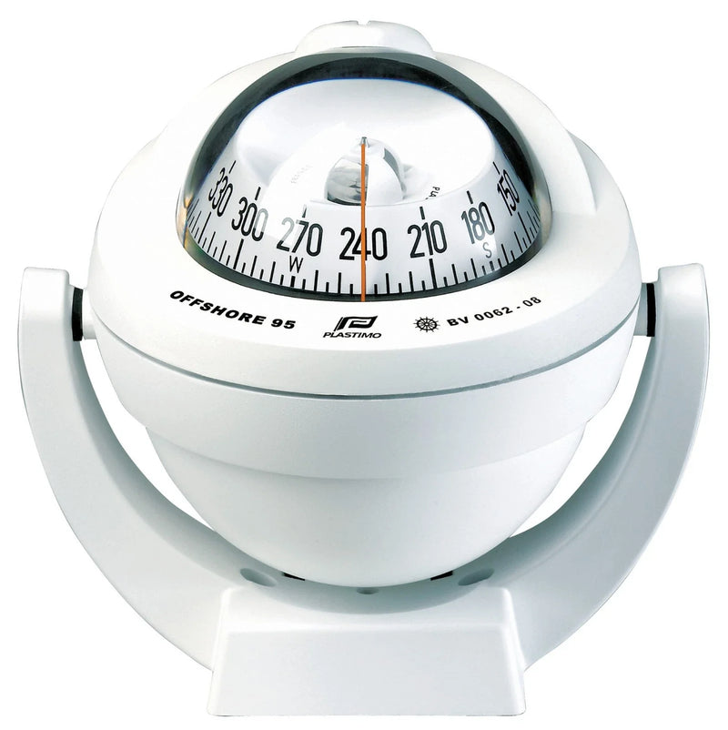 Boat Marine Compass Plastimo Offshore 95 Bracket White Conical LED Light