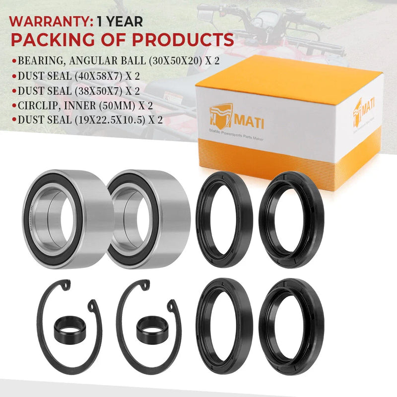 Honda Rancher 420 4x4 TRX420 Front Wheel Bearings & Seals (2007–2014)