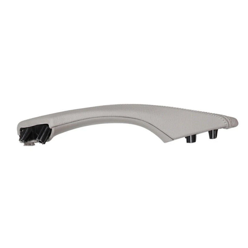 BMW 5 Series Gray Door Trim Pull Handle Left Side Real Leather (2010-2017)