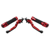 Ducati Panigale Red Extendable Brake Clutch Lever Grip Set (2016-2020)