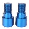 Motorcycle Dirt Bike 18mm Blue Handlebar Grips & End Cap Plugs