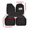 Front & Rear 5 x Black PU Leather All Weather Car Floor Mats