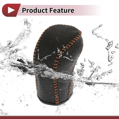 Hyundai Tucson 2015-2018 Black Brown Faux Leather Car Gear Shift Knob Cover