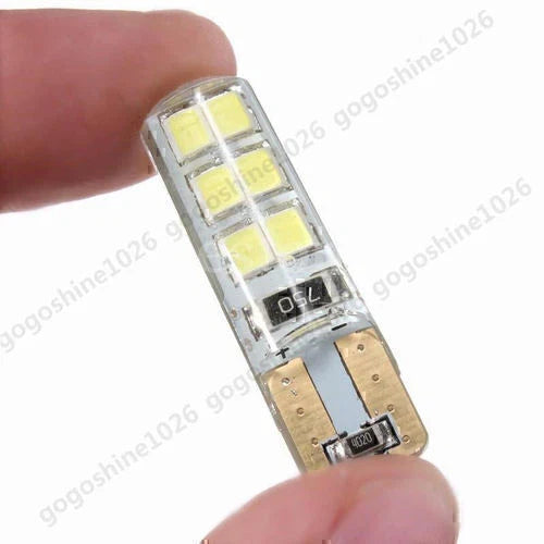 White T10 LED Car Bulbs 12SMD Bright Light (No Error)