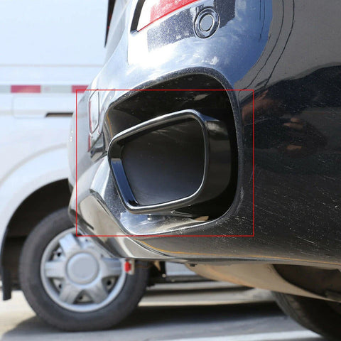 BMW X5 F15 X6 F16 Black Rear Cylinder Exhaust Pipe Trims (2014-2020)