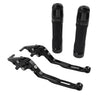 Suzuki GSR750 Black Extendable Brake Clutch Levers Grips Set (2011-2016)
