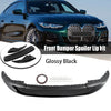 BMW 4 Series G26 Gloss Black ABS Front Bumper Spoiler Lip Kit (2020-2024)