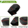 Honda Civic  - Black Red Faux Leather Car Pebbled Gear Shift Knob Cover