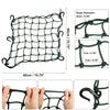 40x40cm 49 Holes Motorcycle Luggage Cargo Net Bag with 6 Hooks Green