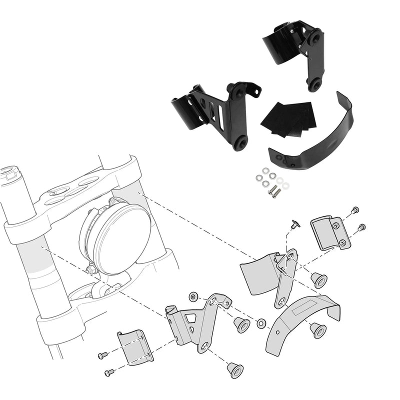 Harley Softail FXST FXBBS Headlight Fairing with Bracket (2018-2025)