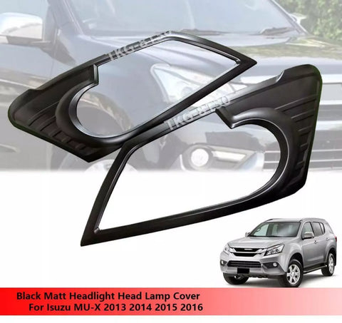 Isuzu MU-X Black Cover Headlight Trim (2013-2016)