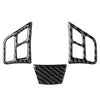 BMW 3 Series 3 Pcs Black Steering Wheel Cover Trim (2005-2012)