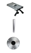 All Boats Boat Pedestal Combo Floor Plug + Post + 360° Seat Swivel