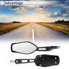 Motorcycle M8/M10 Rear View Mirror Handlebar Mirrors Black Aluminum Plastic