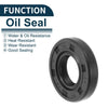 Vehicle Oil Seal Rotary Shaft Seal 12x25x5mm NBR Black 5Pcs