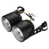 Harley Motorcycle Dual Twin Front Headlight Lamp w/ Bracket