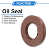 Oil Seal 40x80x10mm Seal Ring Rotary Shaft FKM Brown 2 Pcs