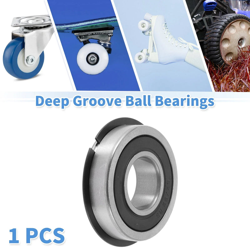 Make Model Deep Groove Ball Bearings 22x50x14mm Silver Tone Black