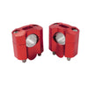 Dirt Pit Bike ATV Red Fat Bar Mount Clamps Risers Adaptor 7/8 to 1-1/8