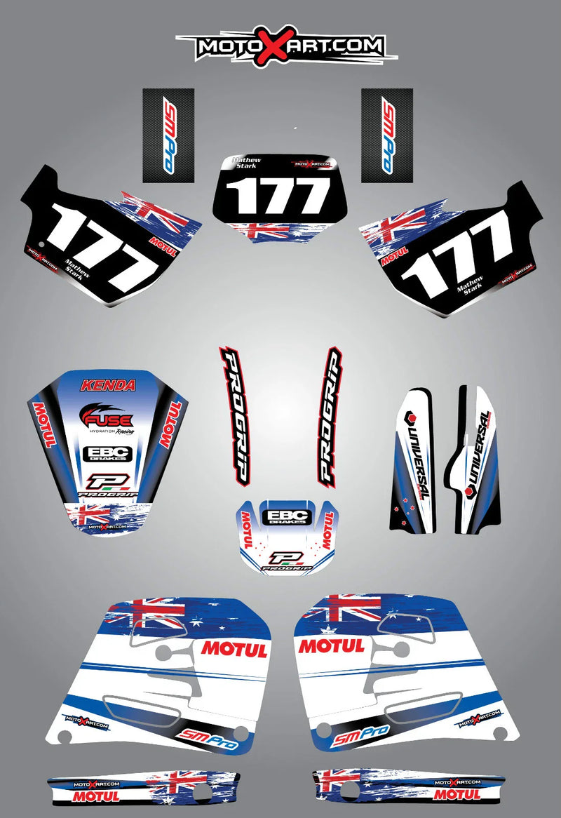Husqvarna WR 250 360 Custom Graphic Kit - Aussie Pride (1996-2006)
