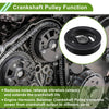 Toyota Camry Engine Harmonic Balancer Crank Pulley Steel Black