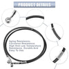 Motorcycle 51.18" 10mm Motorcycle Hydraulic Brake Line Oil Hose Pipe Stainless Steel Black