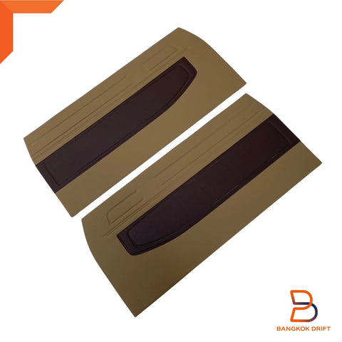 Toyota Hilux Ute Brown Interior Door Panel Pair + Clips (78-83)