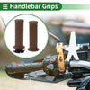 Motorcycle 7/8" 22mm Hand Grips Cover Kit Throttle Grips TPU Brown