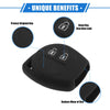 Suzuki 2 Button Silicone Black Car Remote Key Fob Case Protectors