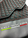 Lamborghini Huracan Coupe Real Leather with Emblem Floor Mats (2014-2023)