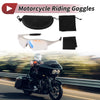 Motorcycle Set 1 Motorcycle Goggles Light Blue Lens White Frame PC TPU