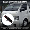 TOYOTA HIACE Dashboard Dash Cover Mat with Sticker Black Red (2004–2024)