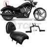 Victory Gunner Vegas Black Backrest Sissy Bar & Foot Pegs (2015-2017)