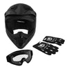 Off-Road Dirt Bike ATV Motocross - Black Youth Full Face Helmet