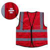 Workwear Reflective Safety Vest with Zip and ID Pocket
