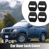 Nissan Infiniti Black 4pcs Door Lock Latches Covers Stainless Steel