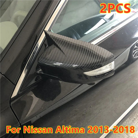 Nissan Altima 2 x Carbon Fiber OX Horn Side View Mirror Cover Trim (2013–2018)