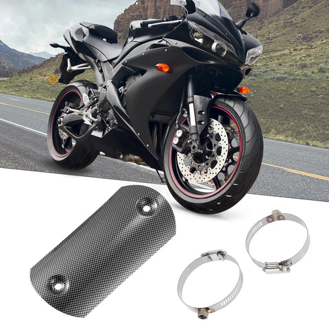 Motorcycle ATV Universal Exhaust Muffler Pipe Protector 5.63'' Black