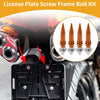 Universal Motorcycle License Plate Screws Cover 82mm 4 Pcs