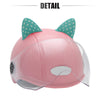 1 x Pair Universal Motorcycle TPU Cat Ears Shape Helmet Decor Fluorescent Blue