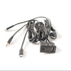 USB Type-C AUX RCA Audio Input Socket Panel Extension Cable Adapter Black