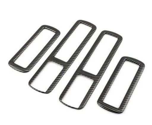 2021-2023 Toyota Sienna ABS Carbon Fiber 4pcs Rear A/C Vent Cover Trim (2021-2023)
