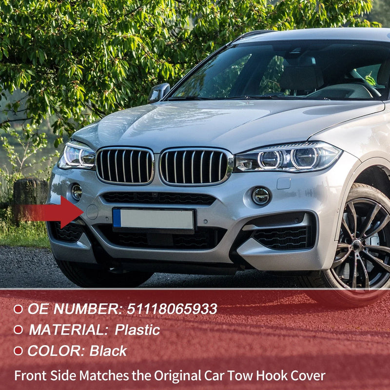 BMW X6 F16 M 2015-2019 () Black Tow Hook Cover