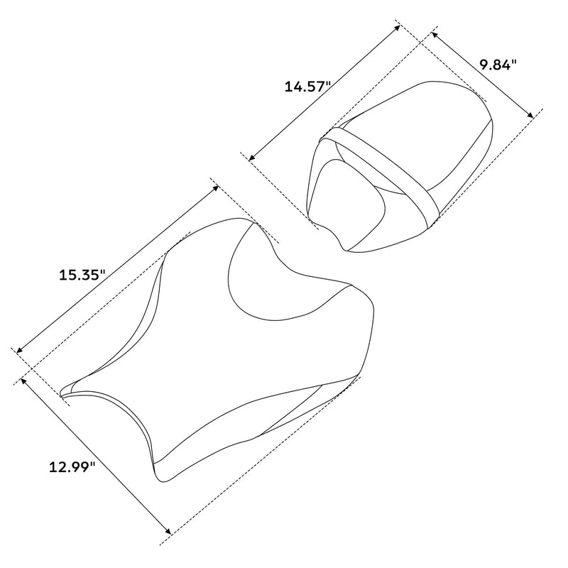 Suzuki GSXR1000 GSXR 1000 Driver & Passenger Seats (2009-2016)