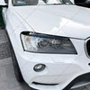 BMW X3 Pair Gloss Black Headlight Eye Lids Covers (2011–2013)