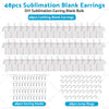 DIY Jewelry 48PCS Double-Sided MDF Football Shirt Earring Blanks