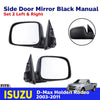 Side Door Mirror Rear View Manual L+R Fits Isuzu D-Max Rodeo Pickup 2003-11 D05